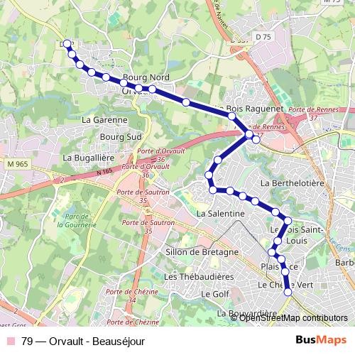 79 bus Line Map