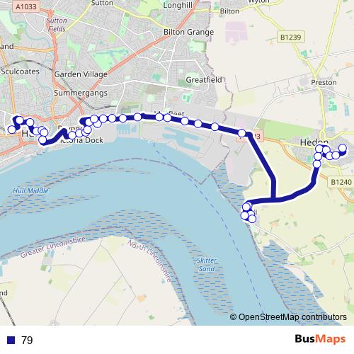 79 bus Line Map