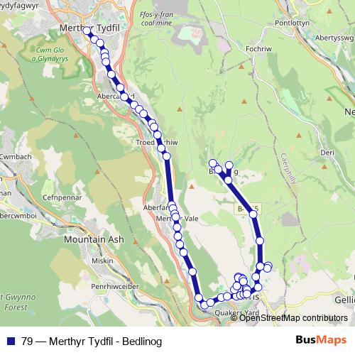 79 bus Line Map