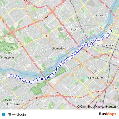 79 bus Line Map