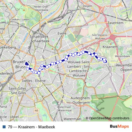 79 bus Line Map