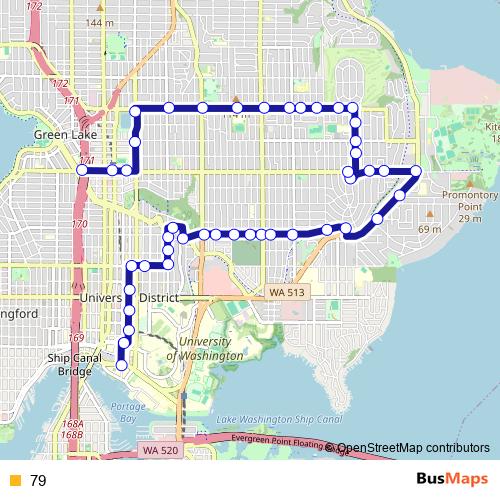 79 bus Line Map