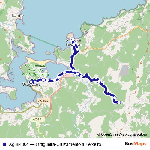 Xg884004 bus Line Map