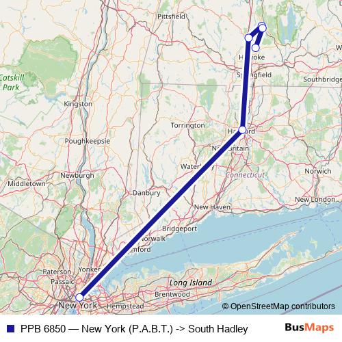 PPB 6850 bus Line Map
