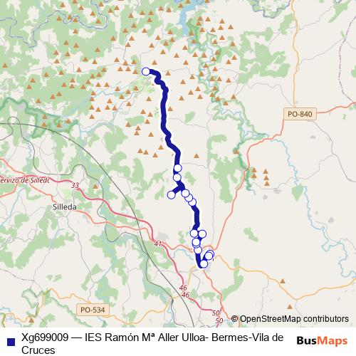 Xg699009 bus Line Map