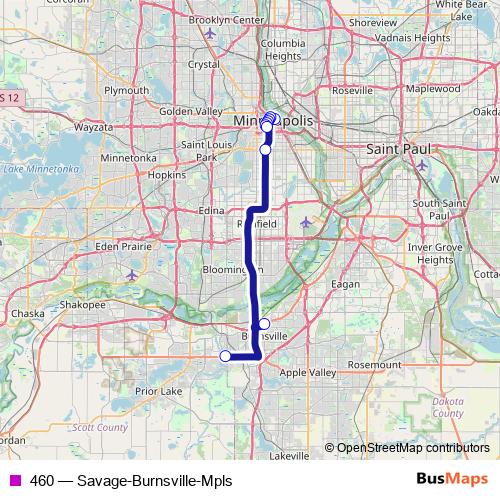 460 bus Line Map