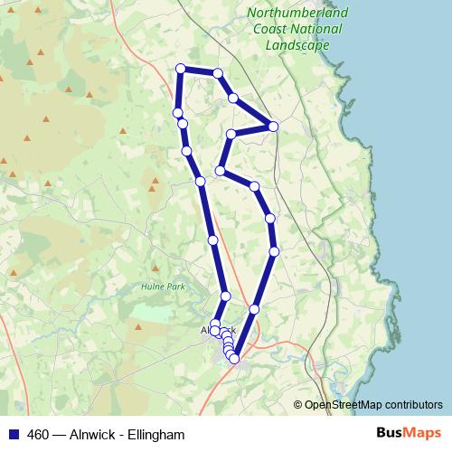 460 bus Line Map