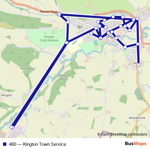 460 bus Line Map