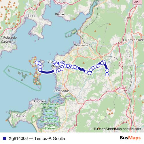 Xg814006 bus Line Map