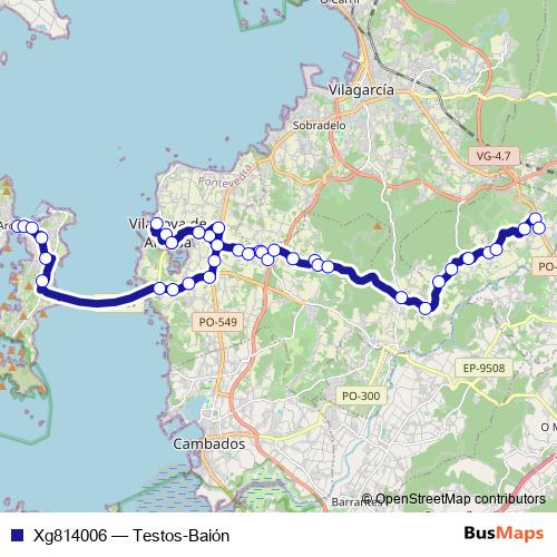 Xg814006 bus Line Map