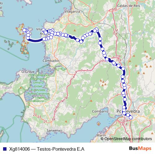 Xg814006 bus Line Map