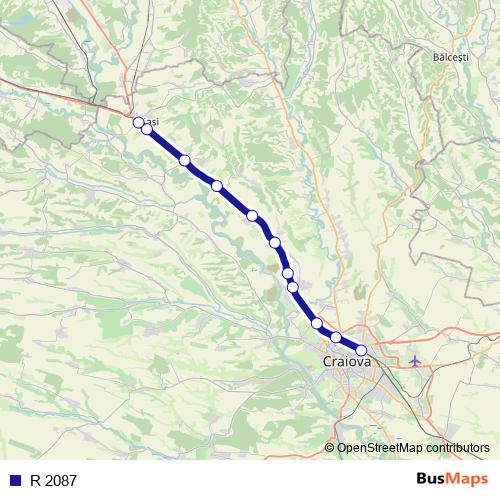 R 2087 rail Line Map