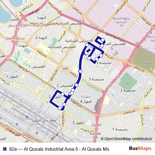 62a bus Line Map