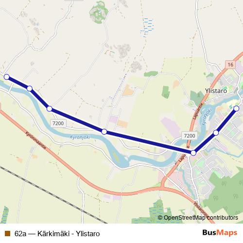 62a bus Line Map