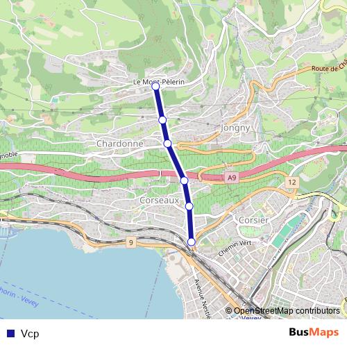 Vcp funicular Line Map