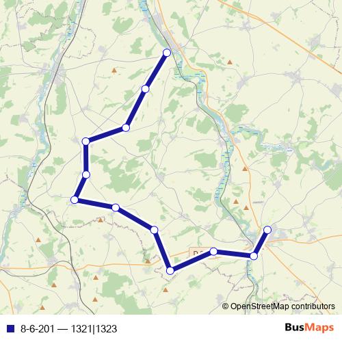 8-6-201 bus Line Map