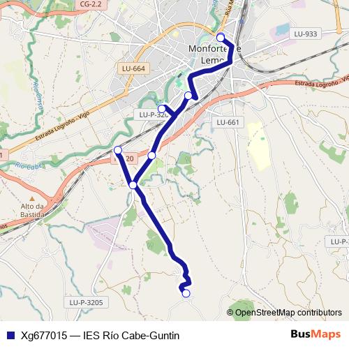 Xg677015 bus Line Map
