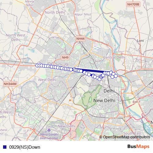 0929(NS)Down bus Line Map