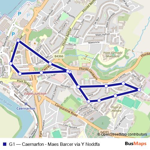 G1 bus Line Map
