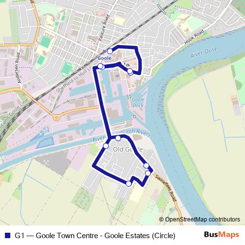 G1 bus Line Map
