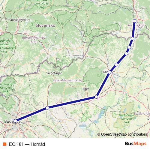 EC 181 rail Line Map