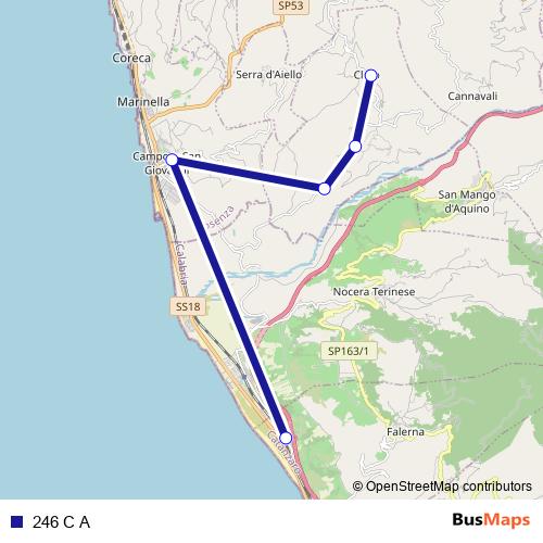 246 C A bus Line Map