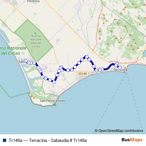 Tr148a bus Line Map