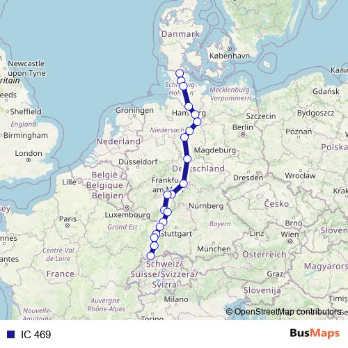 IC 469 rail Line Map