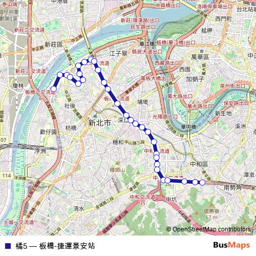 橘5 bus Line Map