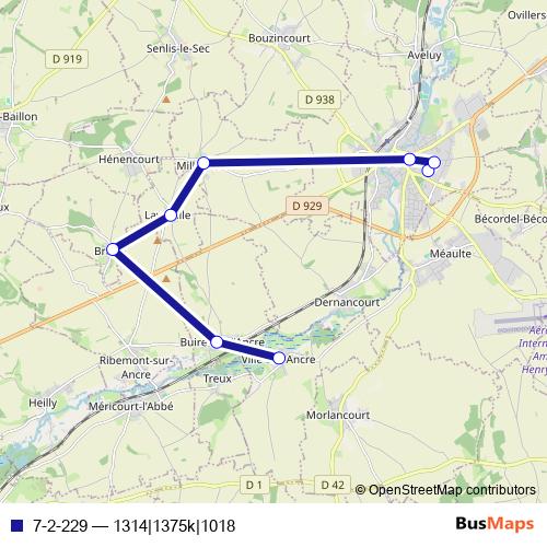 7-2-229 bus Line Map