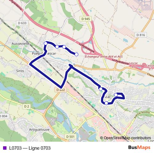 L0703 bus Line Map