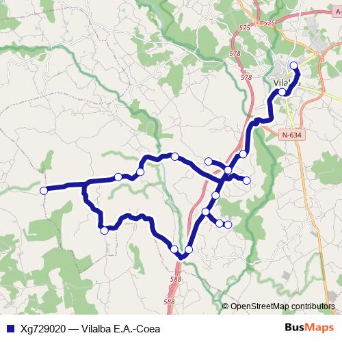 Xg729020 bus Line Map