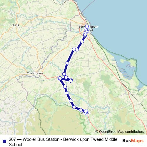 267 bus Line Map