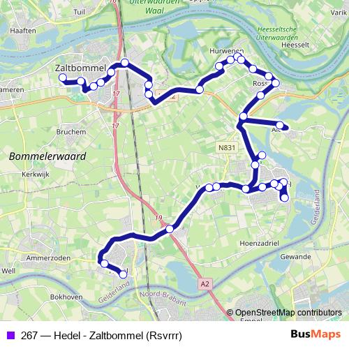 267 bus Line Map