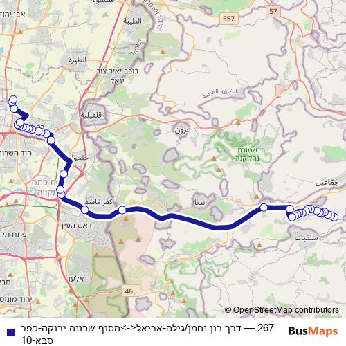 267 bus Line Map
