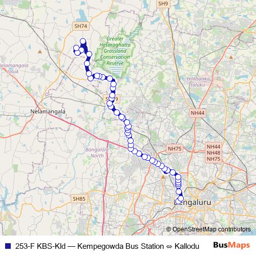 253-F KBS-Kld bus Line Map