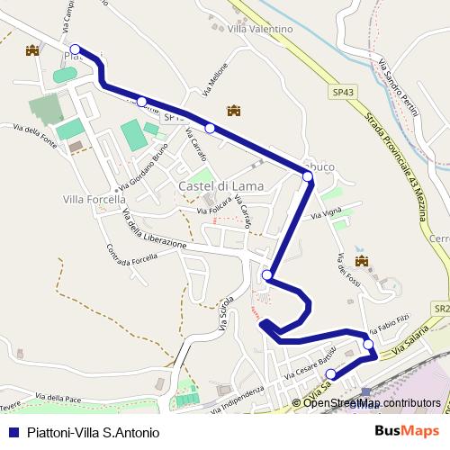 Piattoni-Villa S.Antonio bus Line Map