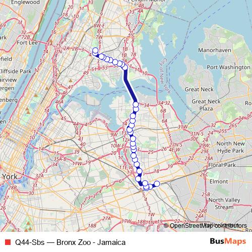 Q44-Sbs bus Line Map