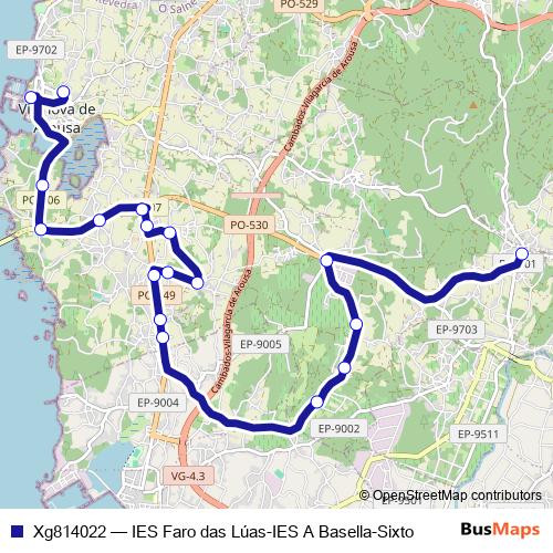 Xg814022 bus Line Map