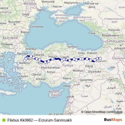Flixbus Kk0662 bus Line Map