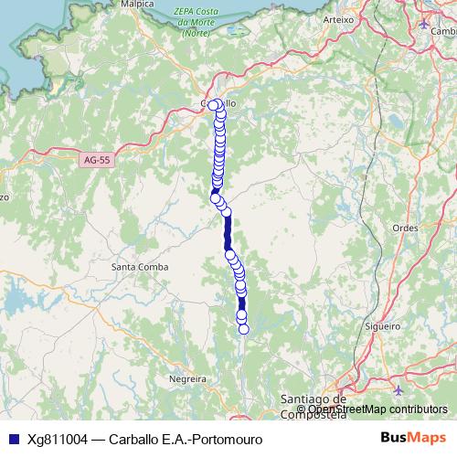 Xg811004 bus Line Map