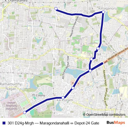 301 D24g-Mrgh bus Line Map