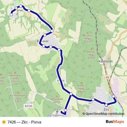 7426 bus Line Map