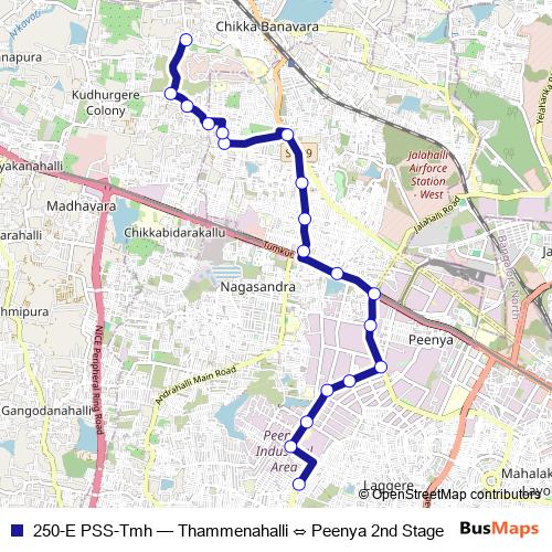 250-E PSS-Tmh bus Line Map