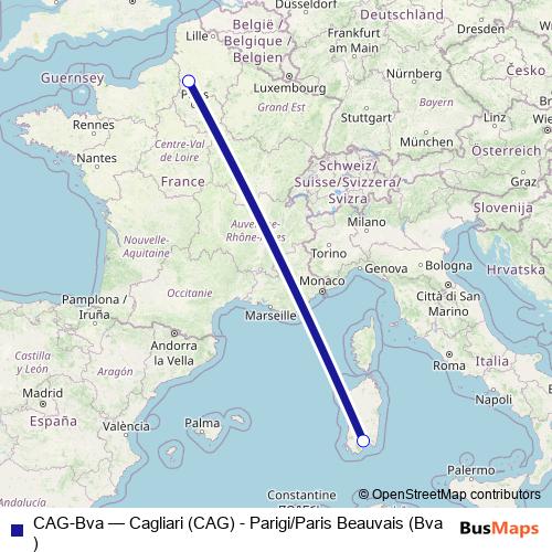 CAG-Bva air Line Map