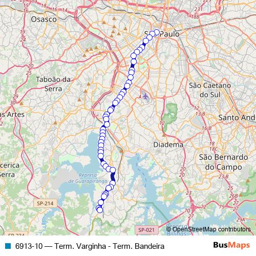 6913-10 bus Line Map