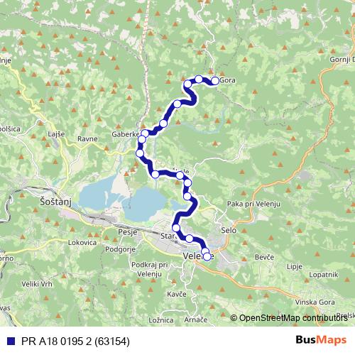 PR A18 0195 2 (63154) bus Line Map