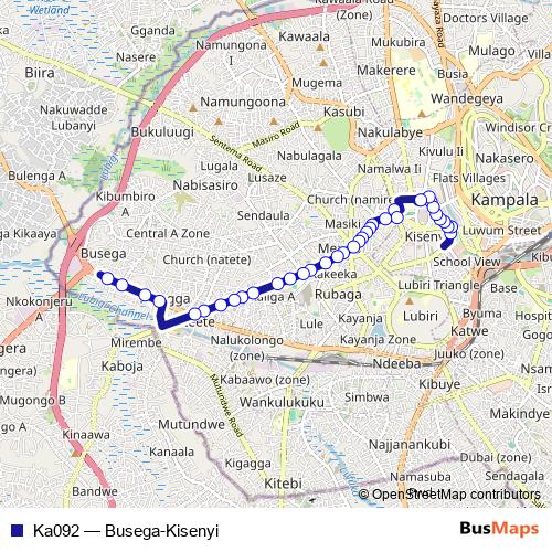 Ka092 bus Line Map