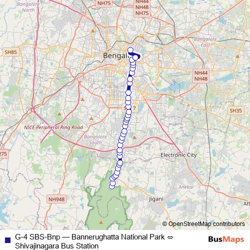 G-4 SBS-Bnp bus Line Map