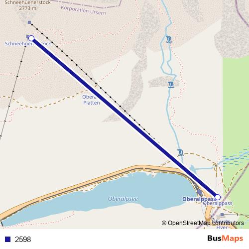 2598 cable-car Line Map